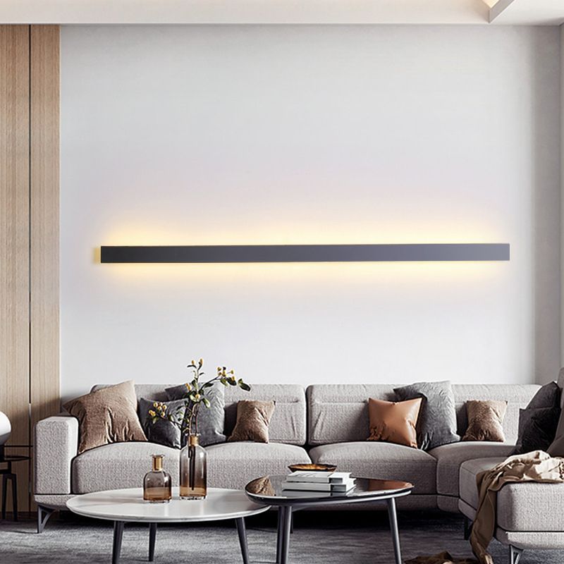 Single Black Modern Wall Mounted Sconce Linear Wall Light for Foyer