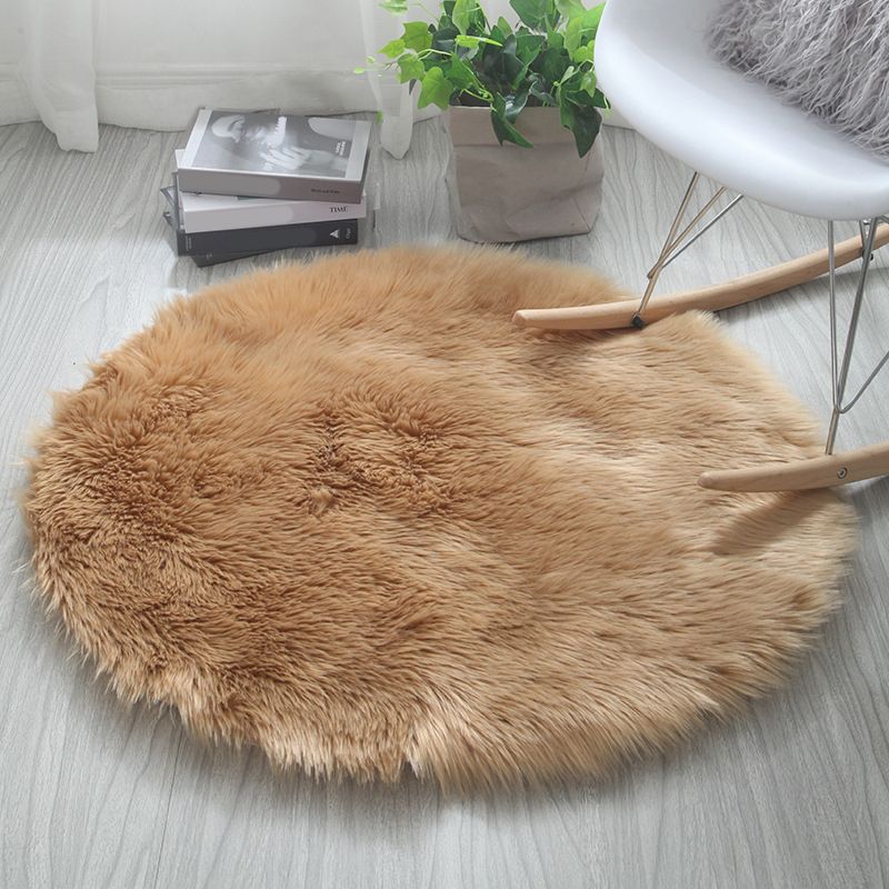 Comfort Bedroom Rug Multi-Color Solid Color Indoor Rug Acrylic Anti-Slip Backing Washable Area Carpet