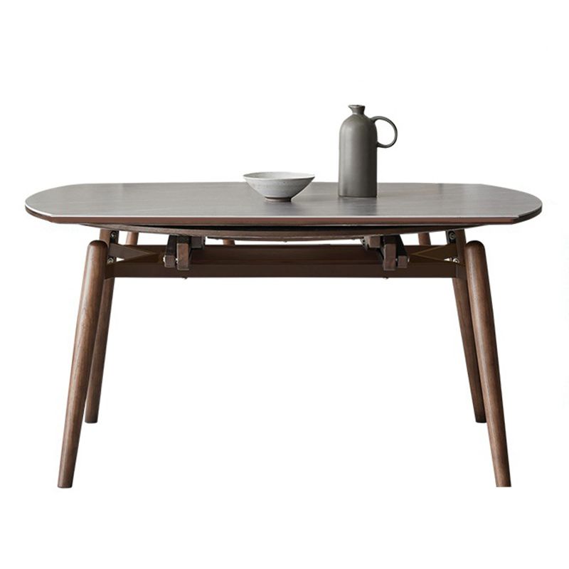 Contemporary Style 1/4/5/7 Pieces Dining Chairs Set Stone Round Furniture in Gray