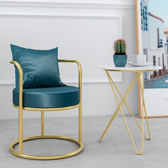 Silla de comedor de metal de estilo nórdico, sillones tapizados para uso en restaurantes