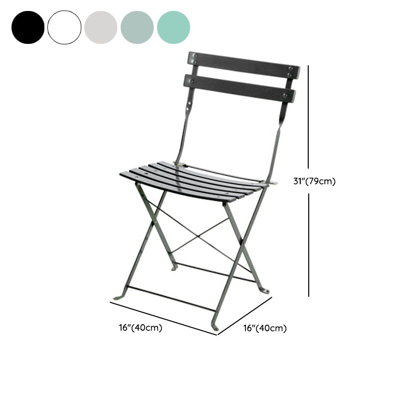 Boho Style Dining Set Metal Round 3 Pieces Patio Dining Table Set