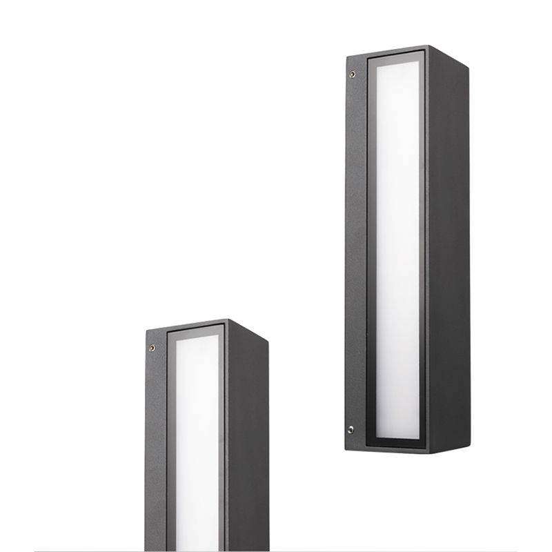 Iluminación moderna de pared de metal LED Rectangular Rectangular LED de 1 luces