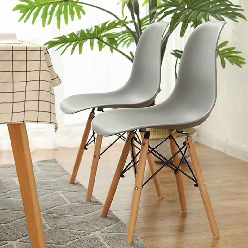 Sedie da cucina in stile contemporaneo sedie laterali senza braccio con gambe in legno