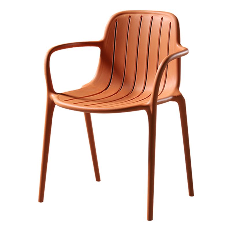 Chaise de salle à manger contemporaine en plastique, chaise latérale arrière Windsor pour usage domestique