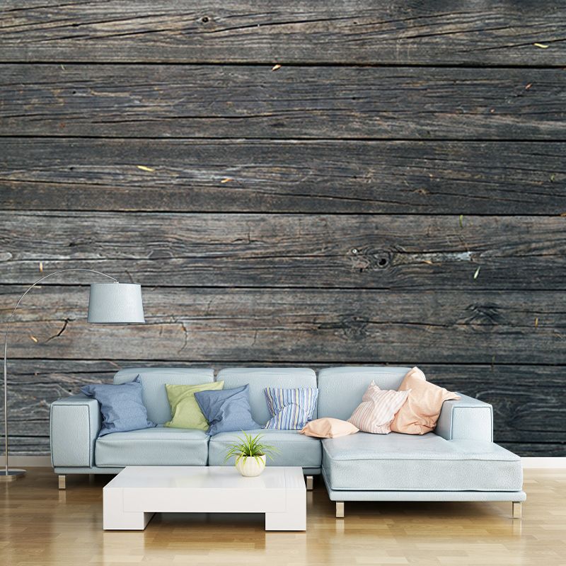 Wood Texture Mildew Resistant Mural Wallpaper Sleeping Room Wall Mural