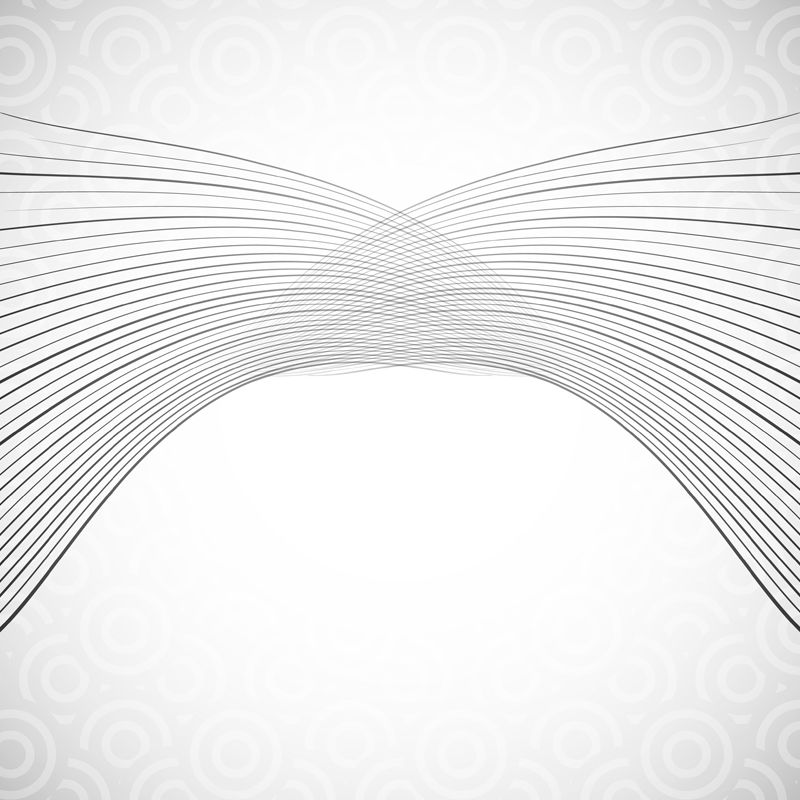 Curved Lines Wall Mural Decal Minimalism Stain-Proof Bedroom Wall Art, Made to Measure