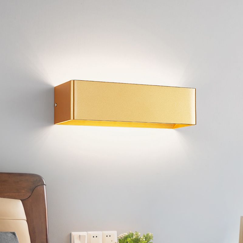 Forme carrée en métal applique de style moderne 2 lumières