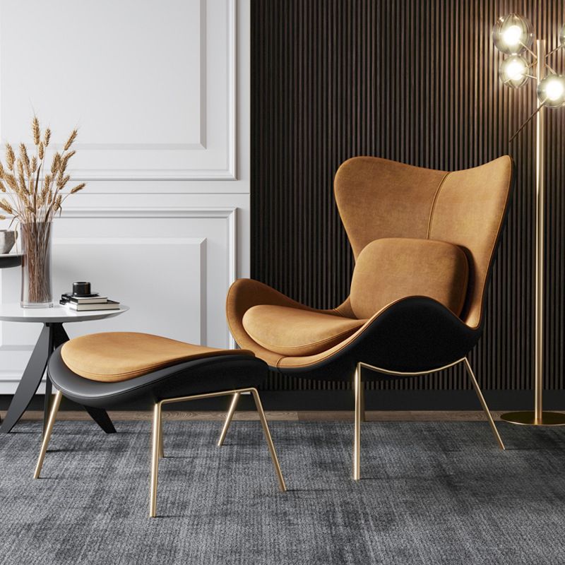 Velvet Accent Chair 33.85" Wide Armless Accent Room Chair for Living Room