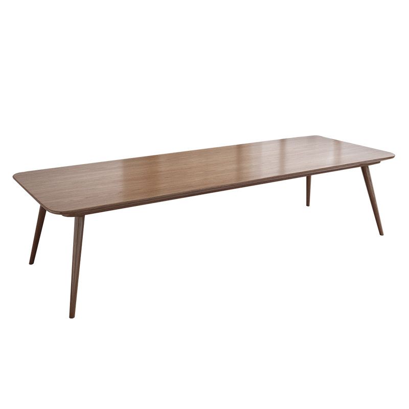 Pine Wood Top Dining Table Traditional Luxury  Rectangle Table with 4 Legs