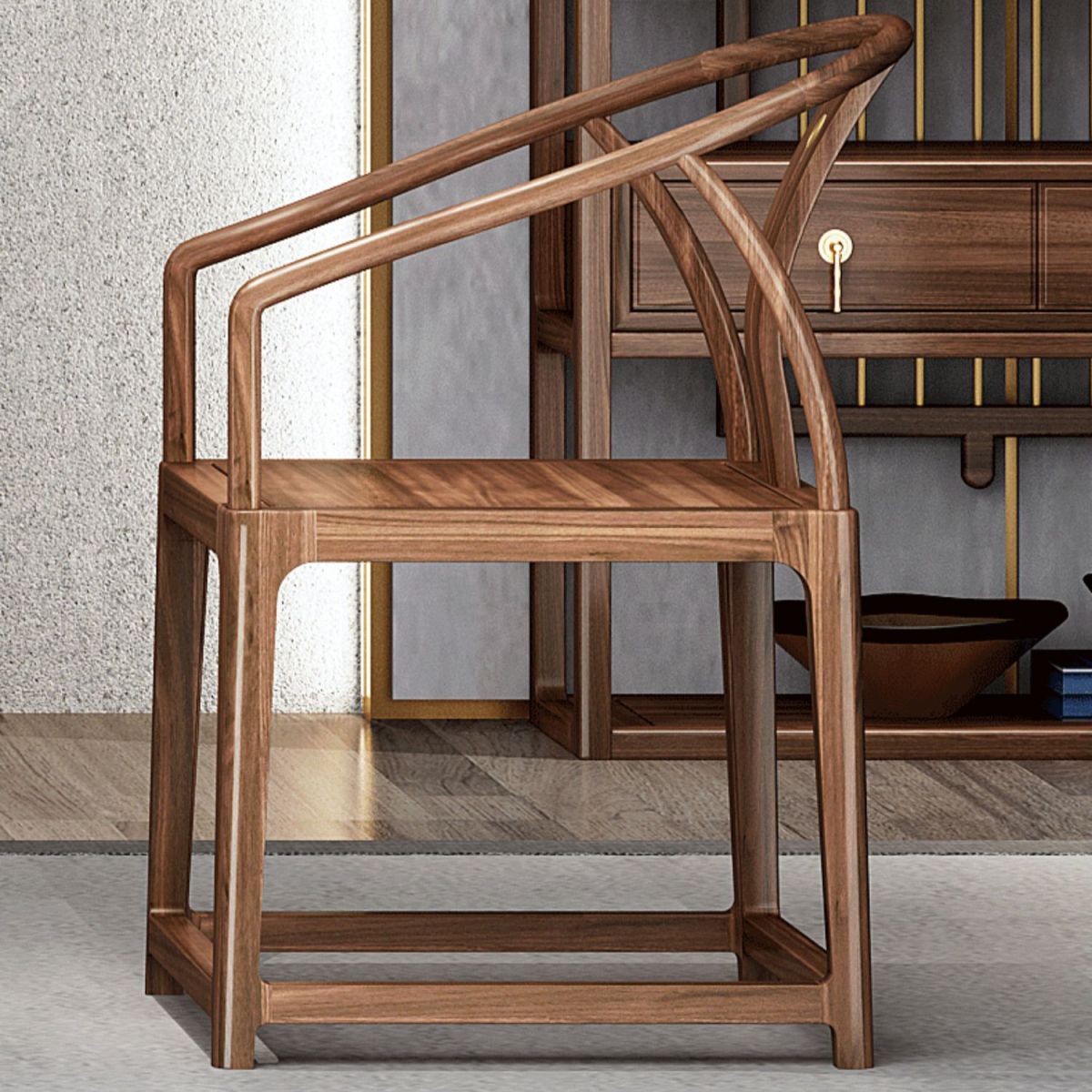 Traditional Style Dining Arm Chair Solid Wood Arm Chair for Home
