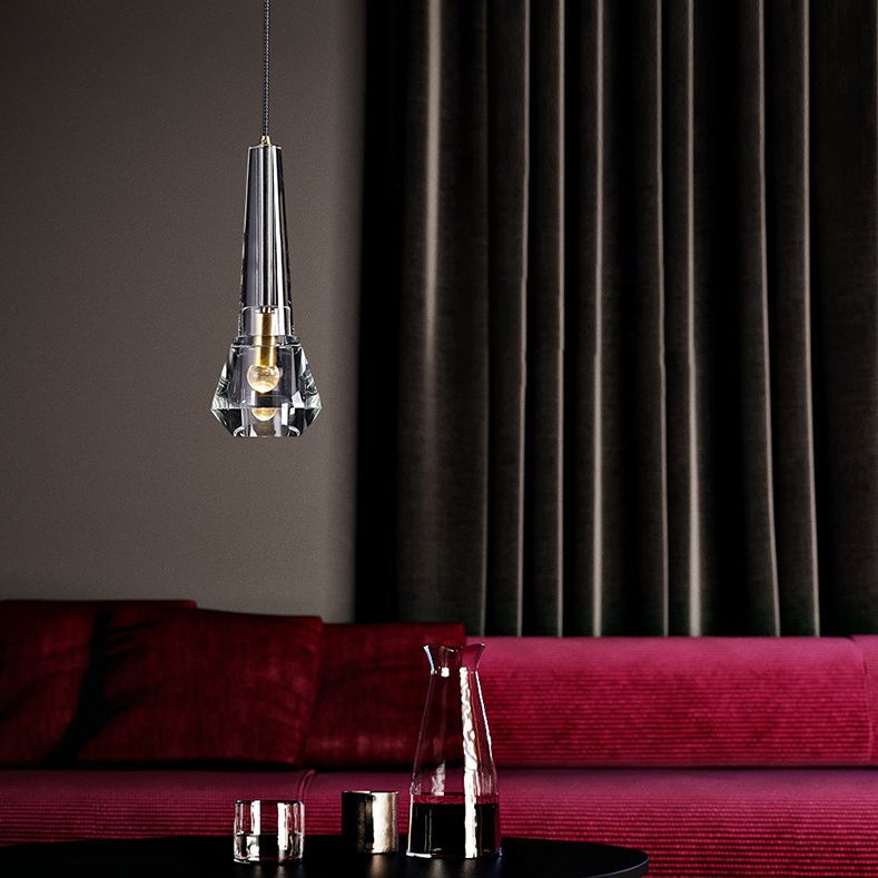 Kristal messing hanglamp in moderne luxe stijl koper geometrische hangende lamp voor binnenruimtes