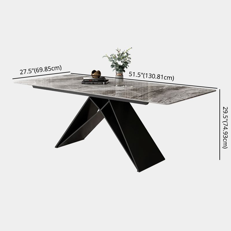 Modern Style Dining Room Sets with Sintered Stone Dining Table and Chairs