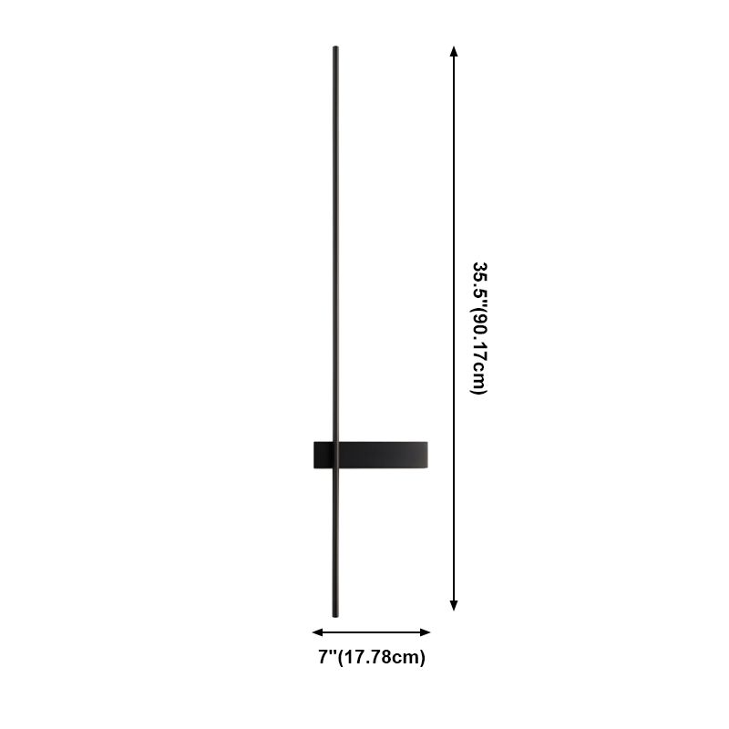 Eigentijdse stijl rechte wandverlichting armaturen metaal 1 lichte led wandmontage lamp