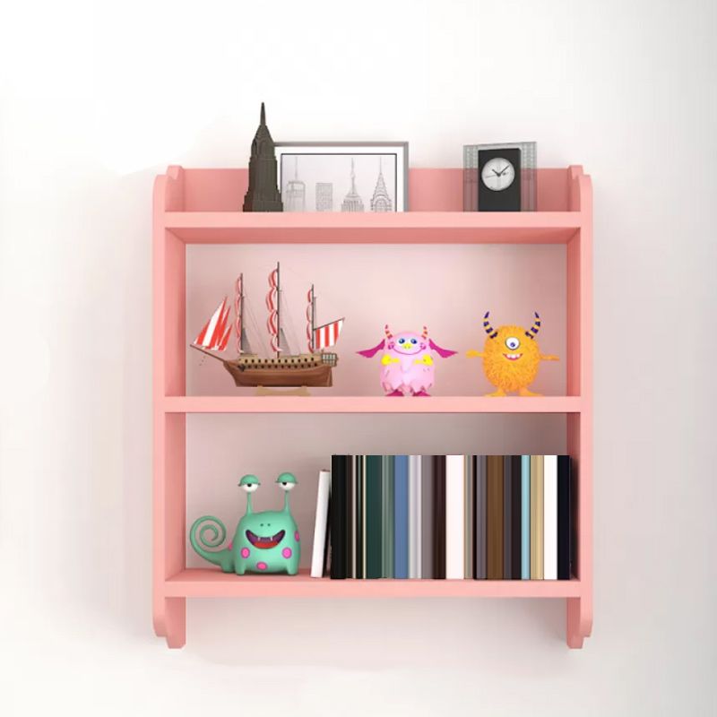 Modern Vertical Bookcase with Rectangular Shelves Wooden Floating Book Shelf for Office