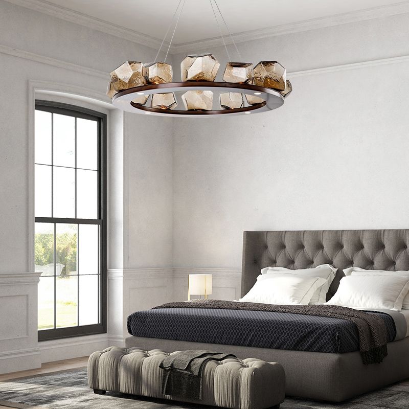 Modern Style Chandelier Irregular Glass Chandelier Lighting Fixtures for Living Room