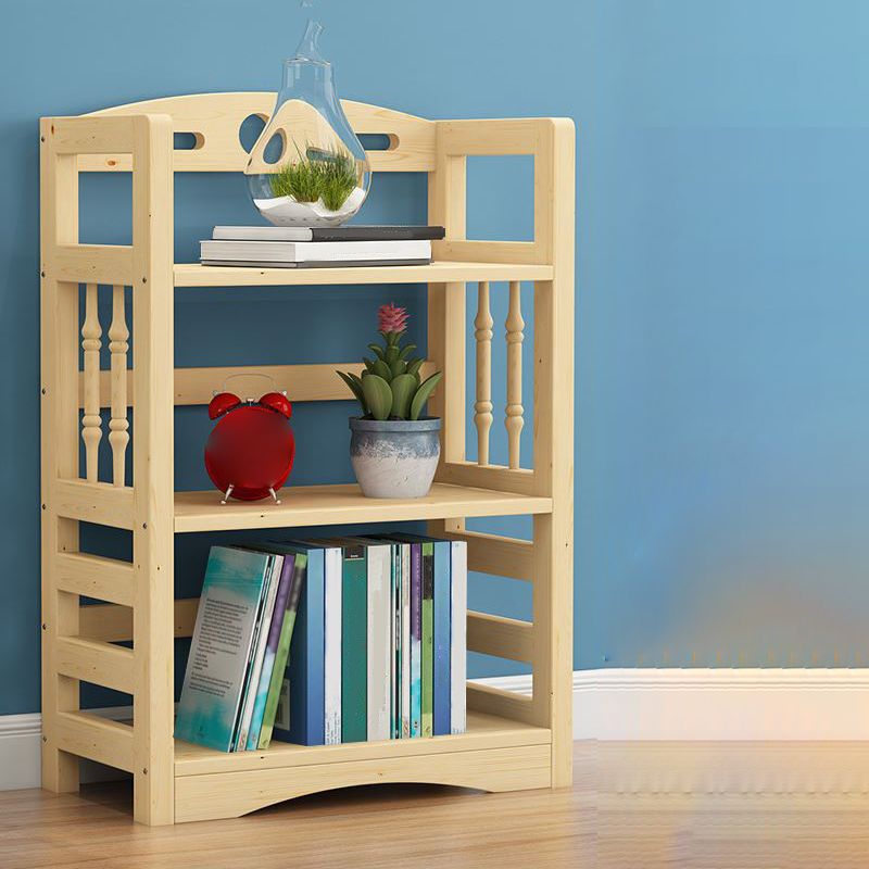 Etagere Vertical Modern Book Shelf Natural Wooden Shelf Bookcase for Study Room