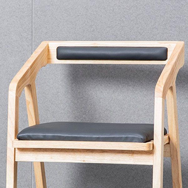 Silla de comedor tapizada con respaldo abierto moderno con acabado mate