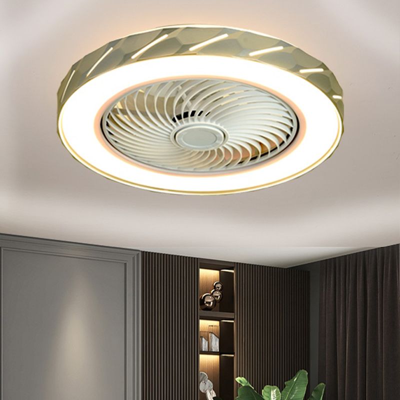 Minimalismus trommelförmige Flush Mount Deckenventilator Metal
