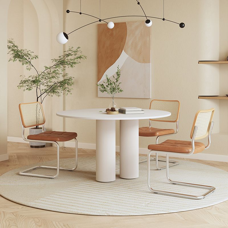 Round Stone Dining Table Contemporary Style Dining Room Collection for Dining Room
