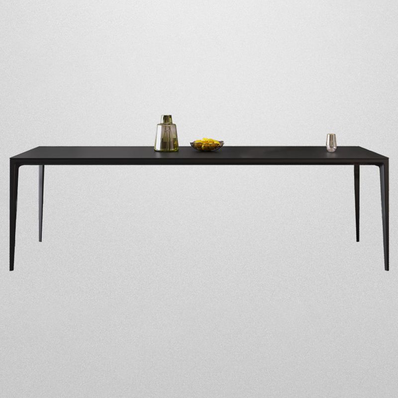 Modern Aluminium Dining Table Set 1/4/5 Pieces Rectangle Dinette Set with Sintered Stone