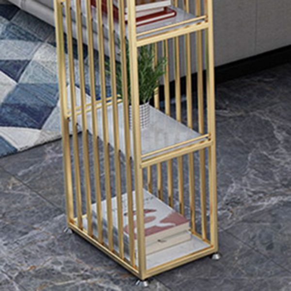 Glam Pub Table Double Pedestal Bar Height Rectangle Bar Table for Bar