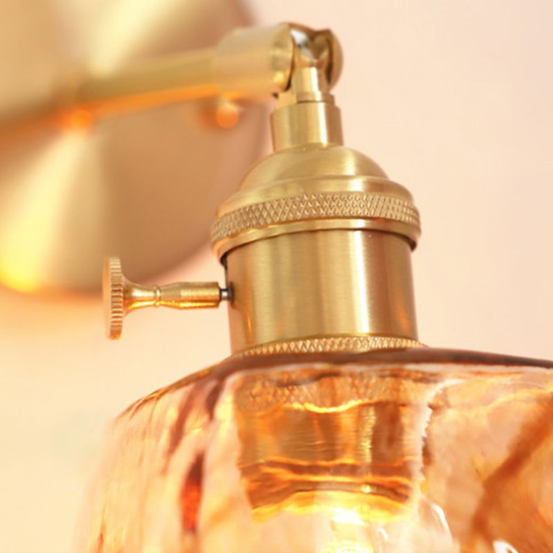 Geometric Sconce Lights Industrial Wall Sconce Metal 1 Light Sconce Light Fixtures for Living Room