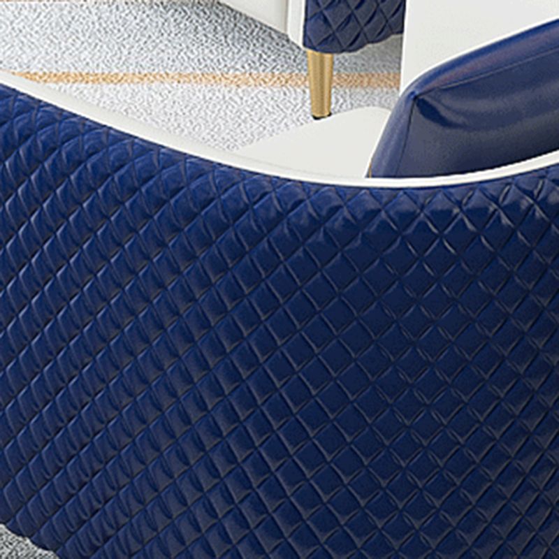 33.46" Wide Faux Leather Sofa Contemporary Standard Tuxedo Arm Sofa