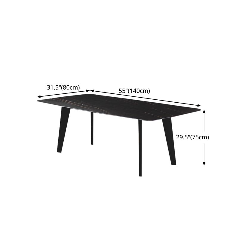 Industrial Black Table for Restaurant Dining Table with Wooden 4 Legs
