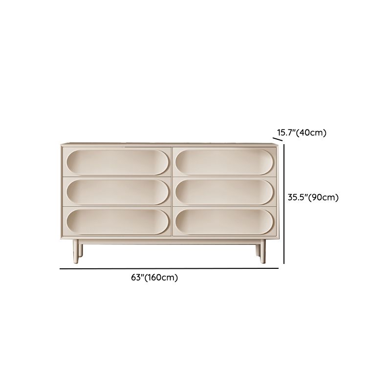 Modernism Horizontal Double Dresser Dresser with Drawers Storage for Bedroom