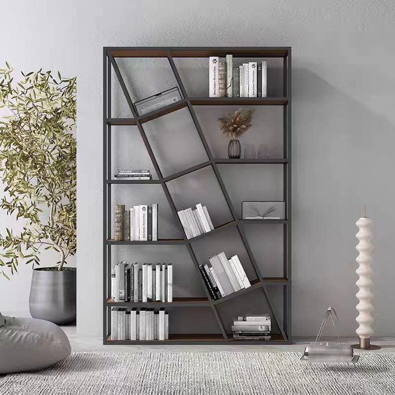 11.81 "W Bookcase Glam Style Open Back Bookcase per Study Room Home Office