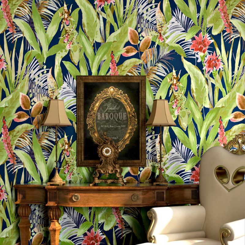 Multi-Colored Wall Decor 33-foot x 20.5-inch Paper Stain-Resistant Flower and Bird and Leaf Wallpaper