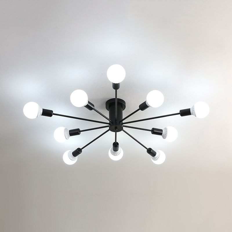 Industrial Ceiling Light Creative Semi-flush Mount Light Fixture for Sitting Room