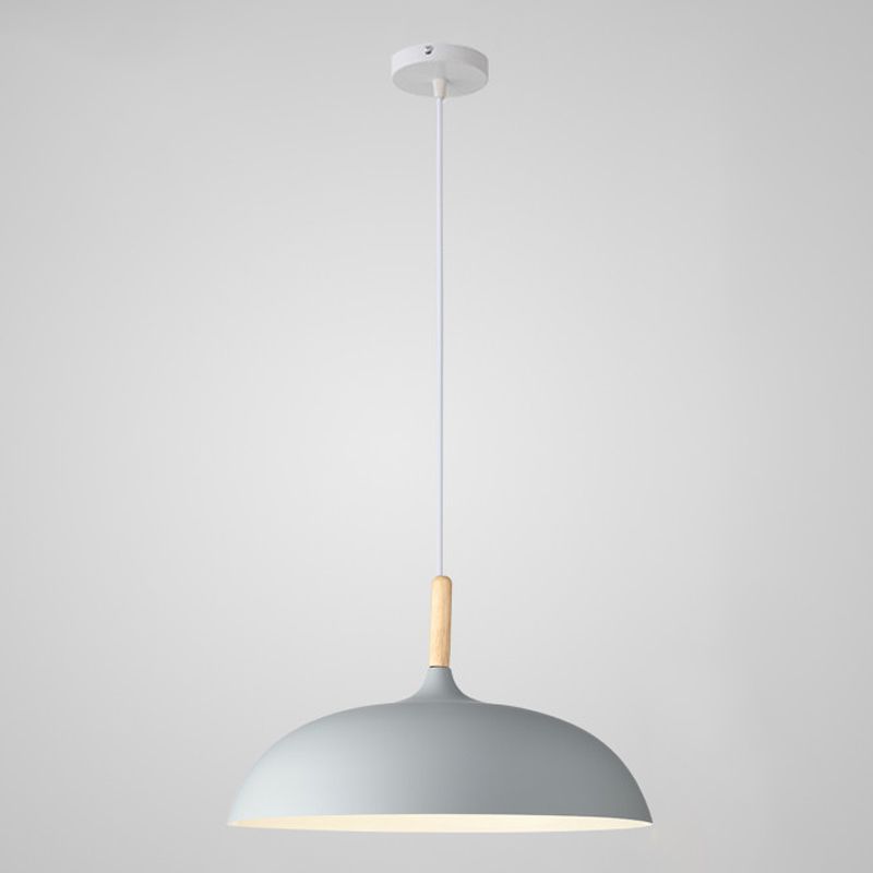 Pot Cover Shade Hanging Lighting Modern Macaron Style Metal 1 Pendant Light Pendant pour le chevet
