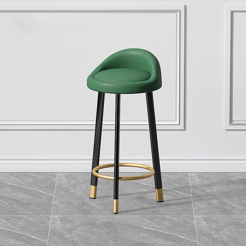 Contemporary Swivel Barstool Matte Finish Upholstered Bar Stools