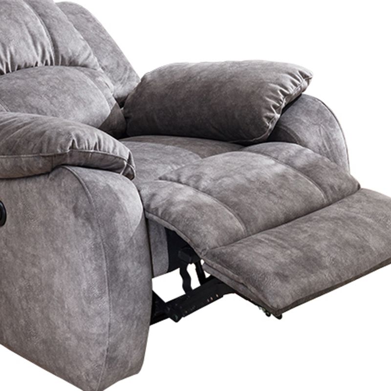 Faux Leather Recliner with Lumbar Metal Frame Standard Recliner Chair