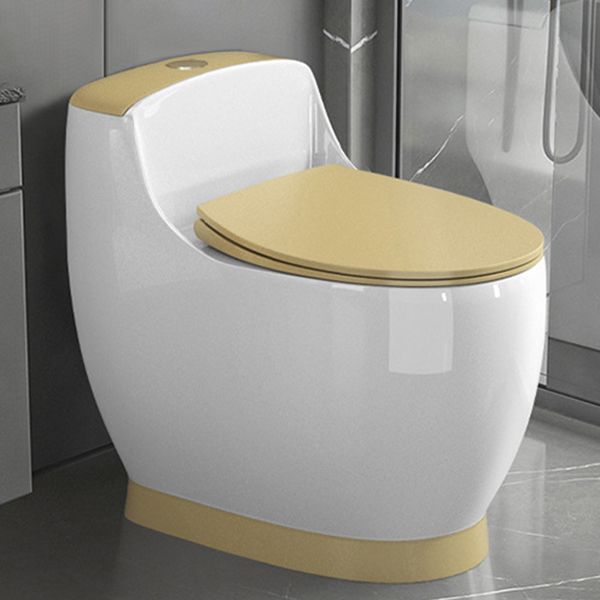 Modern Floor Mount Toilet Bowl Siphon Jet Toilet with Seat for Bathroom