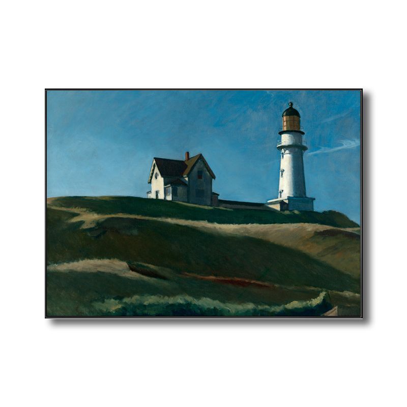 Europe Village Landscape Canvas Art Textured Rustic Living Room Wall Decor in Soft Color