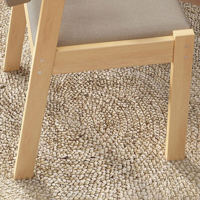 Sedia a braccio sedia a sedia aperta da pranzo contemporaneo con gambe di legno per cucina