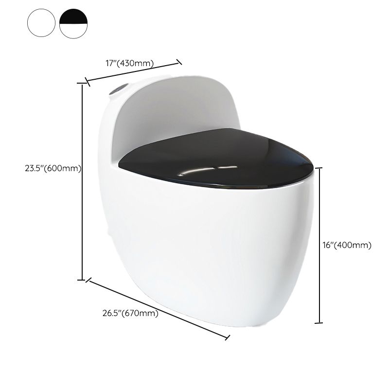Contemporary Floor Mount Flush Toilet Siphon Jet Urine Toilet for Washroom