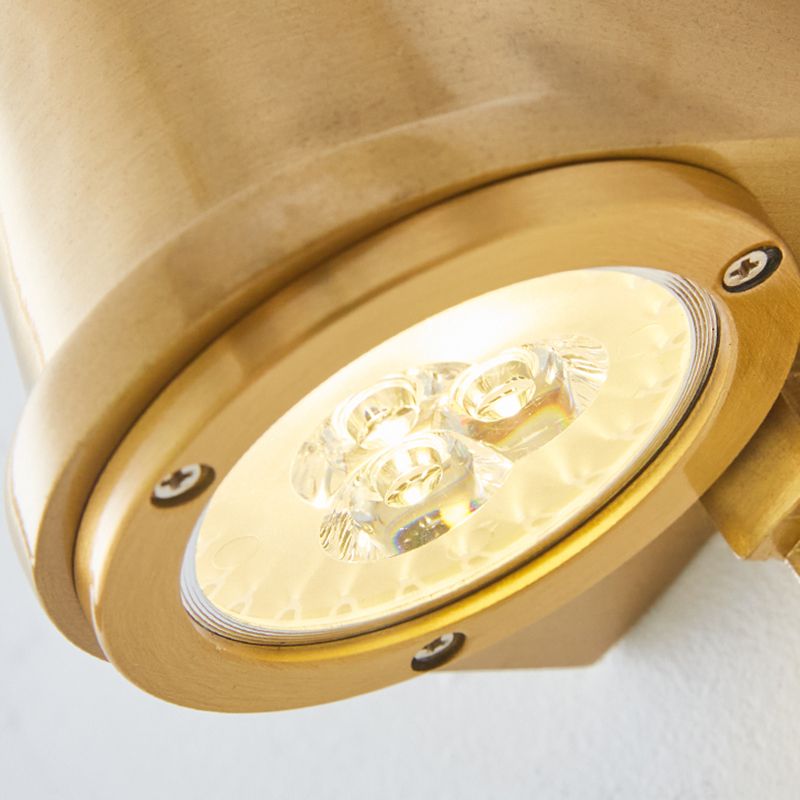 Modern Metal Wall Sconce Trapezoid Shape Wall Light with Glass Shade for Courtyard