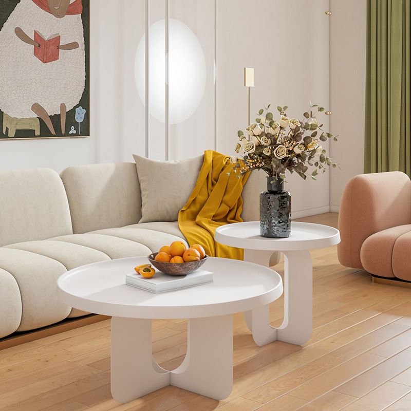 Abstract Coffee Table Modern Metal Tray Top Coffee Cocktail Table
