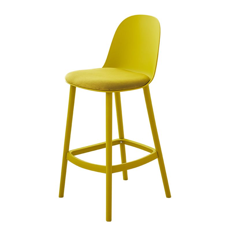 Modern Style Bar Stool Backrest Plastic Bar Stools for Dining Room