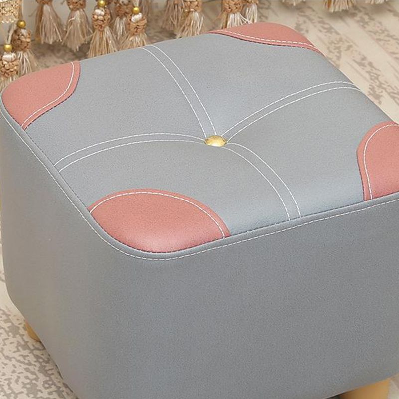 Orange Modern Standard Square Color Piece Leather Standard for Drawing Room