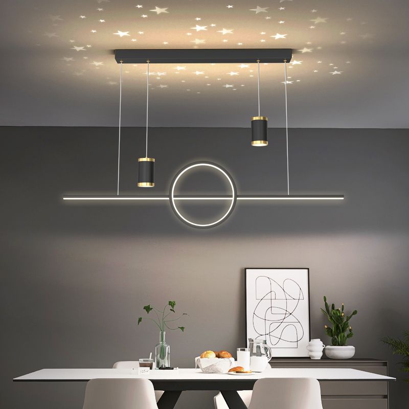 Cylinder Island Kronleuchter Lichter zeitgenössische Anhängerleuchten Metall Island Lights