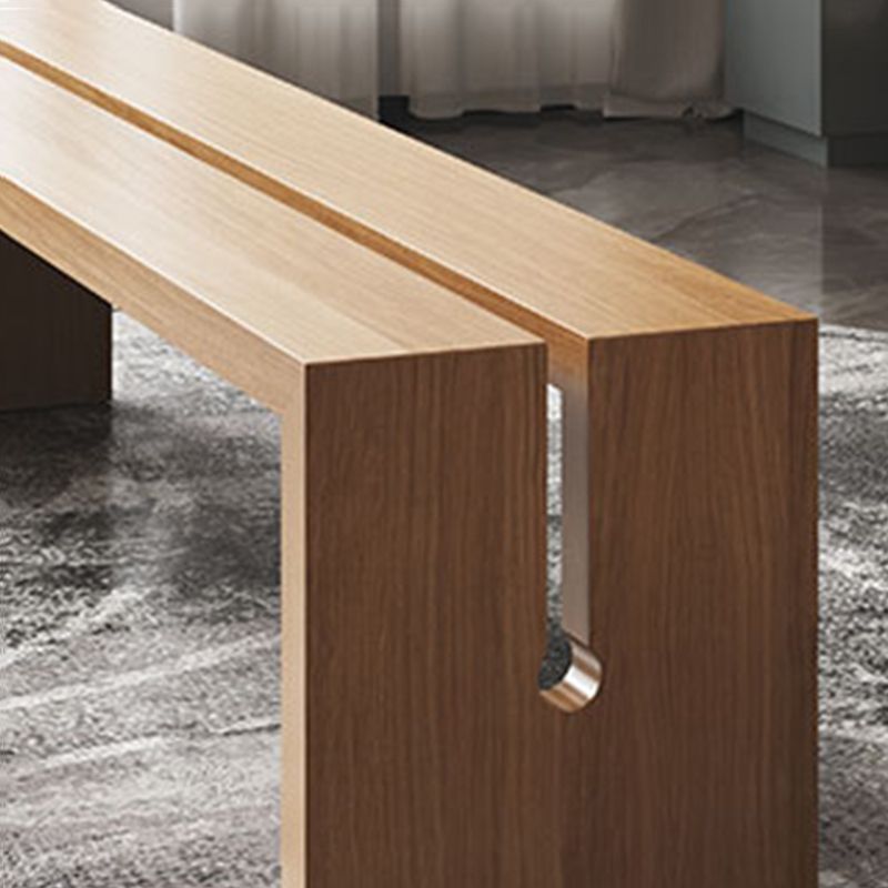 Modern Rectangle Seating Bench Solid Wood Bench for Bedroom Restaurant