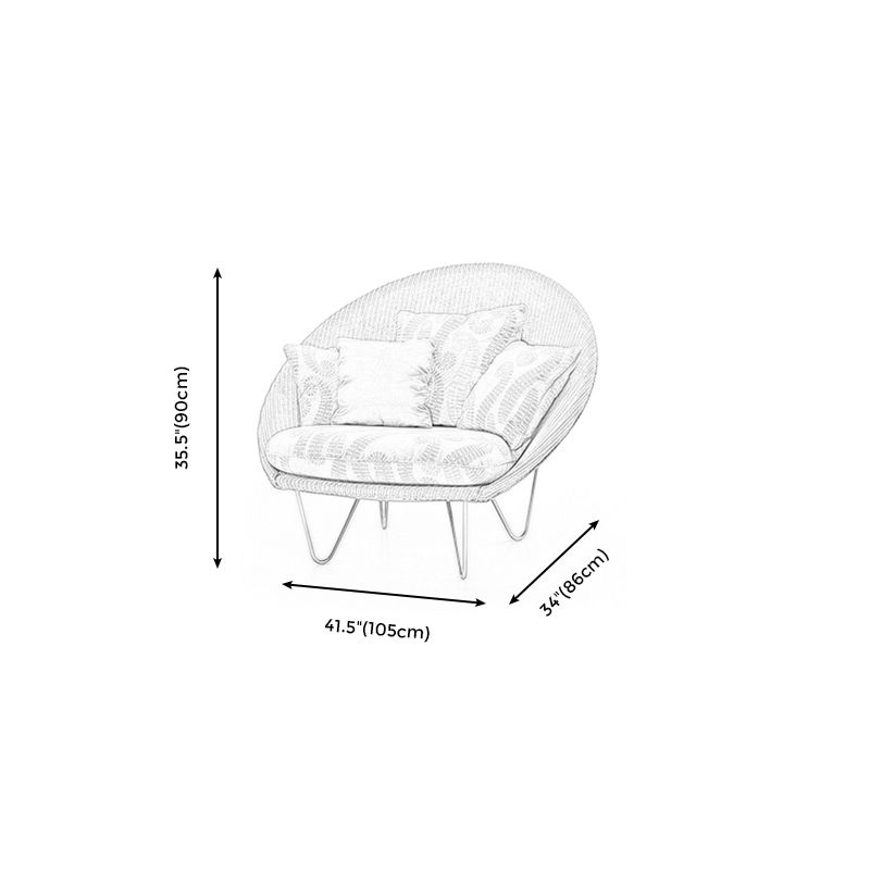 Rattan Chair41.3" L x 33.4" W x  14.4" H  Arms Included Chair