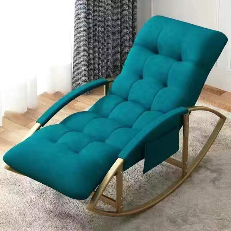 Indoor Single Sofa Rocking Chair Glam Style Rocking Chair with Cushion