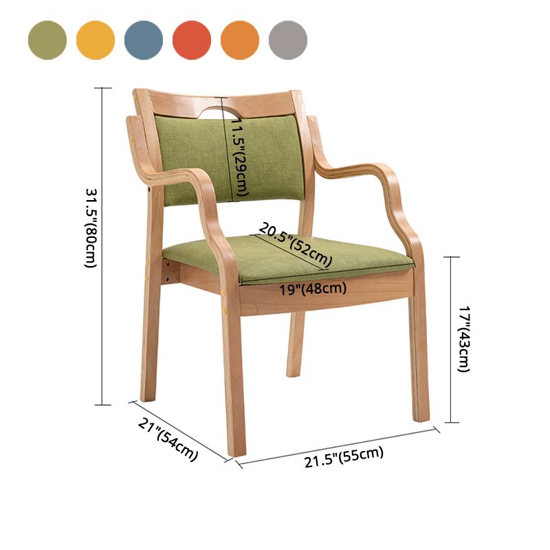 Sillas de madera maciza de estilo contemporáneo, juego de sillones de comedor con respaldo abierto para cocina
