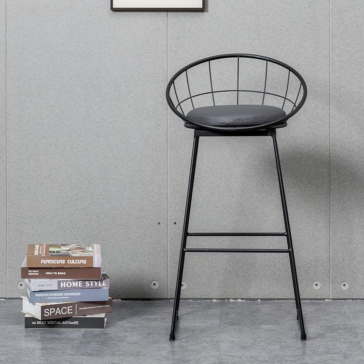 Industrial Style Barstool Indoor Sled Back Pedestal Bar Stool for Coffee Shop