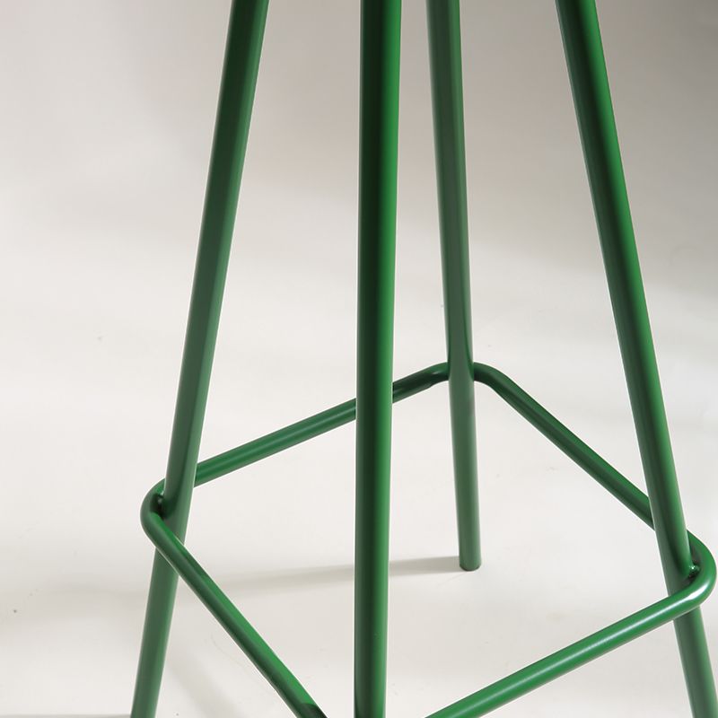 Metallic Finish Indoor Stools Industrial Style Metal Bar Stools